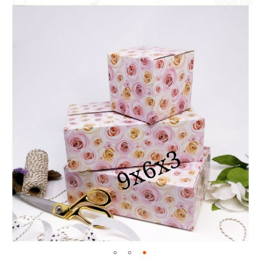 Rose Designer Boxes 9x6x3 Pack Of 10